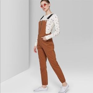 Wild Fable | Brown Overalls Utility Cargo